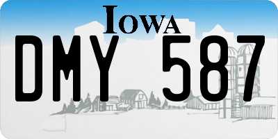 IA license plate DMY587