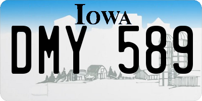 IA license plate DMY589