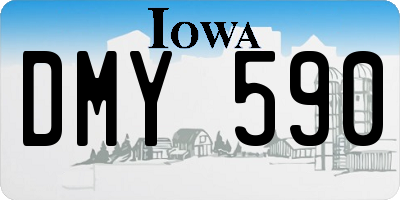 IA license plate DMY590