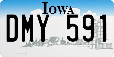 IA license plate DMY591