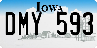 IA license plate DMY593