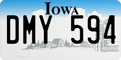 IA license plate DMY594