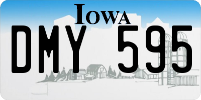 IA license plate DMY595