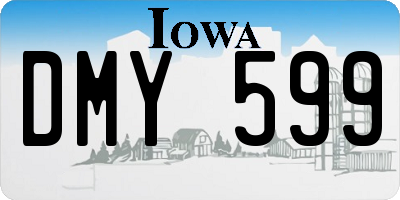 IA license plate DMY599
