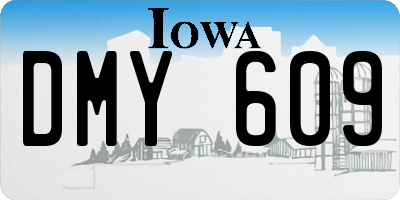 IA license plate DMY609