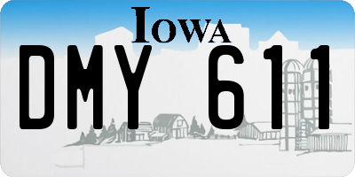 IA license plate DMY611