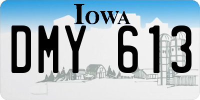 IA license plate DMY613