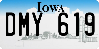 IA license plate DMY619