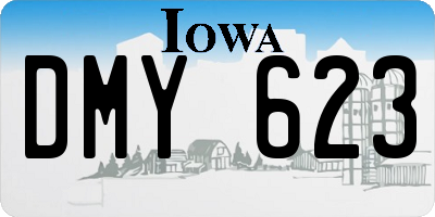 IA license plate DMY623