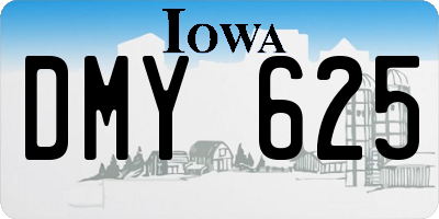 IA license plate DMY625