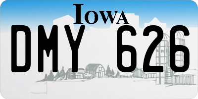 IA license plate DMY626
