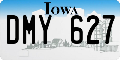 IA license plate DMY627
