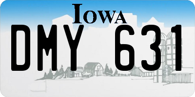 IA license plate DMY631