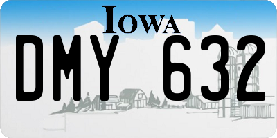 IA license plate DMY632