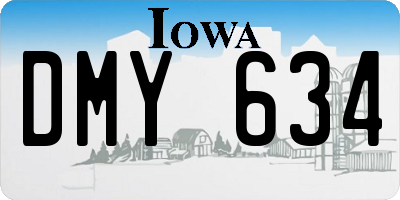 IA license plate DMY634