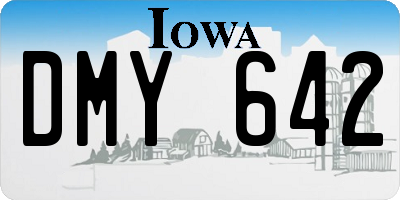 IA license plate DMY642