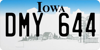 IA license plate DMY644