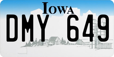 IA license plate DMY649