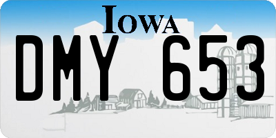 IA license plate DMY653