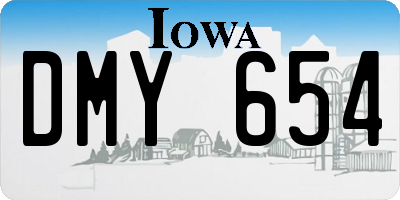 IA license plate DMY654
