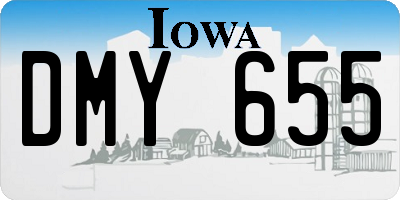 IA license plate DMY655