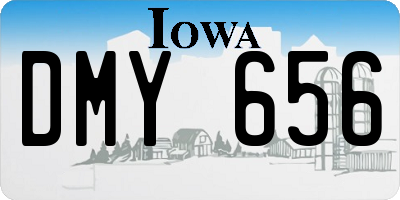IA license plate DMY656