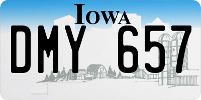 IA license plate DMY657