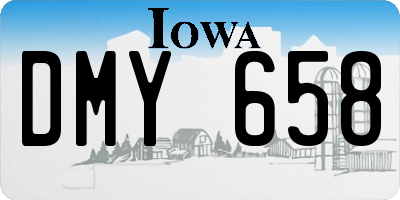IA license plate DMY658