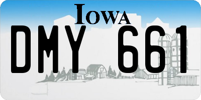 IA license plate DMY661