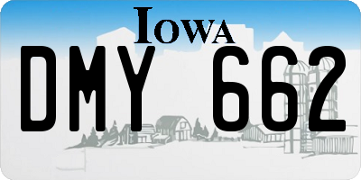 IA license plate DMY662