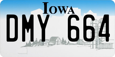 IA license plate DMY664