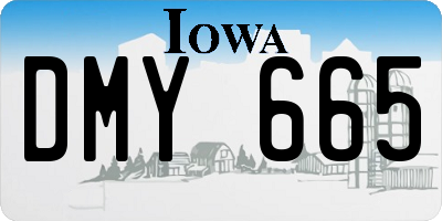IA license plate DMY665