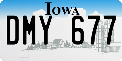 IA license plate DMY677