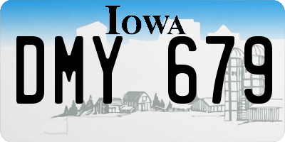 IA license plate DMY679