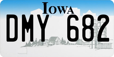 IA license plate DMY682