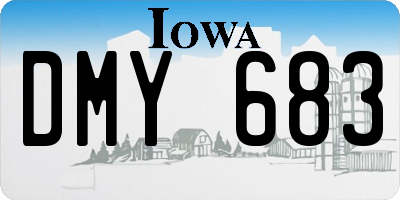 IA license plate DMY683