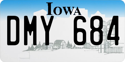 IA license plate DMY684