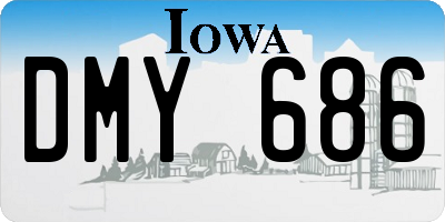 IA license plate DMY686
