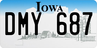 IA license plate DMY687