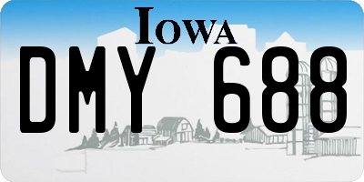 IA license plate DMY688
