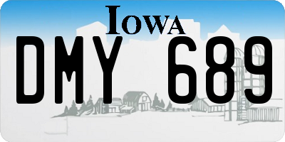 IA license plate DMY689
