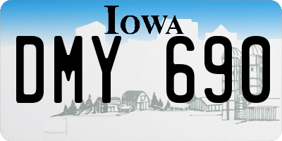 IA license plate DMY690