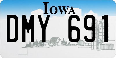 IA license plate DMY691