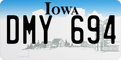IA license plate DMY694