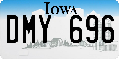 IA license plate DMY696