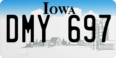 IA license plate DMY697