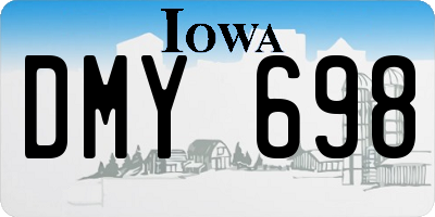 IA license plate DMY698