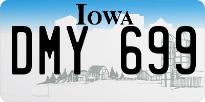 IA license plate DMY699