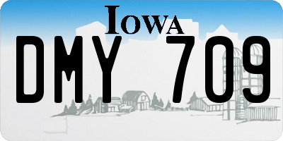 IA license plate DMY709