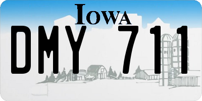 IA license plate DMY711